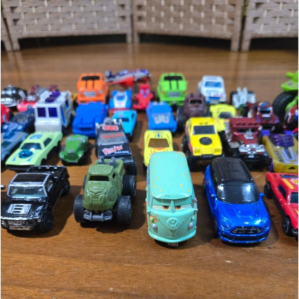 Mixed Toy Vehicle Lot 40+ Pc Hot Wheels Disney Cars Motorcycles Plane Trucks
